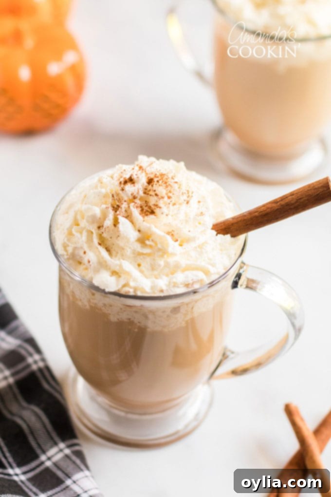 overhead photo of pumpkin spice latte