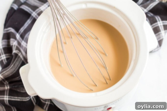 whisk in crockpot