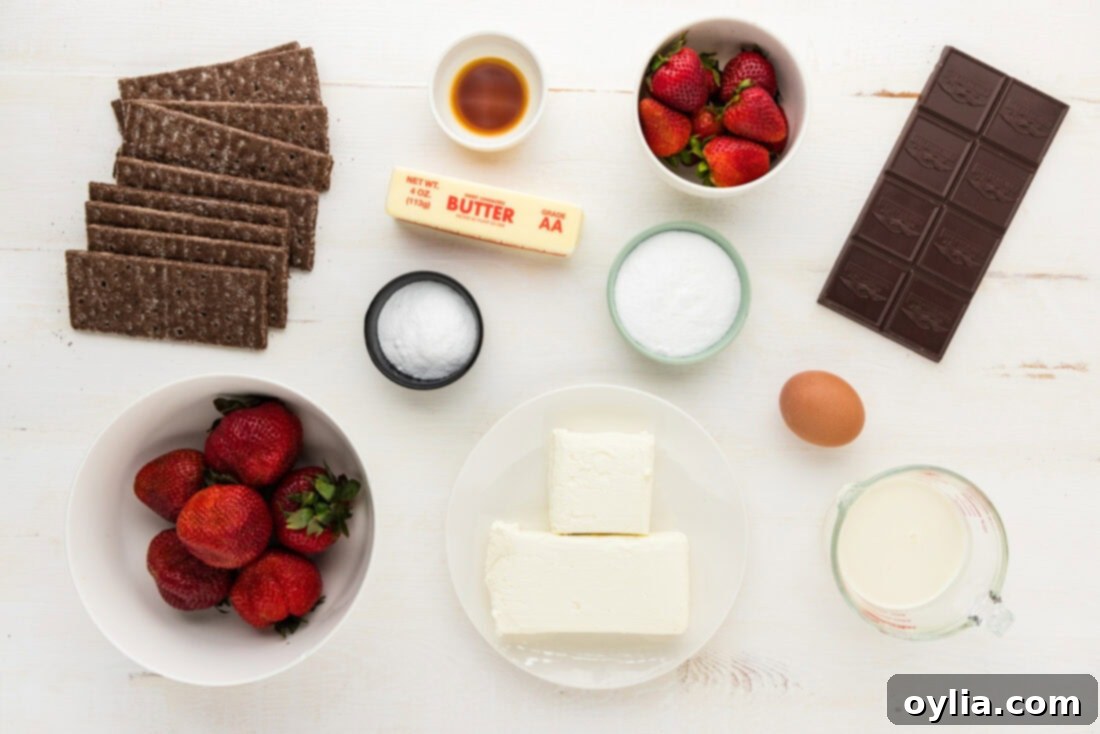 Ingredients for Mini Strawberry Cheesecakes
