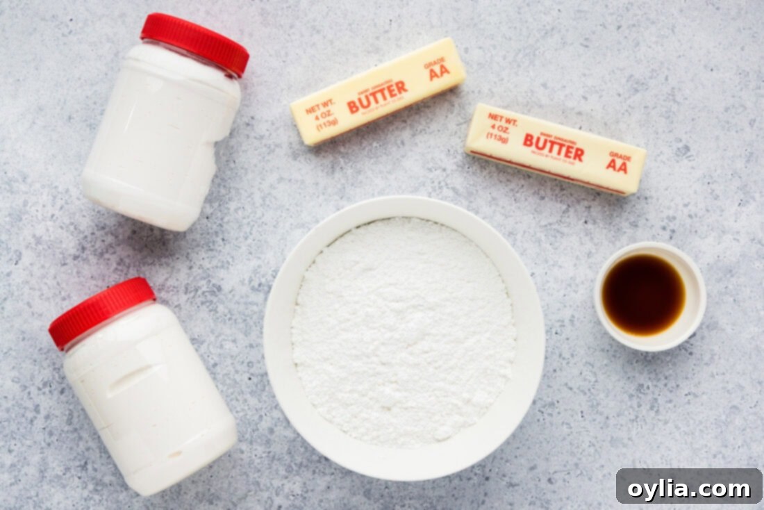 Ingredients for Marshmallow Frosting