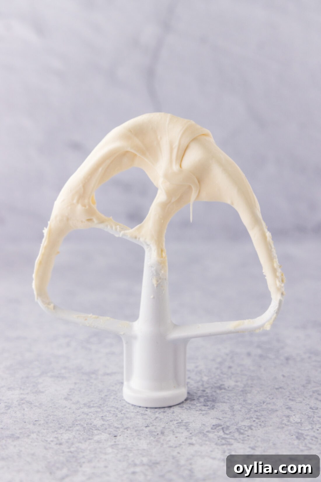 Marshmallow Frosting on a paddle attachment