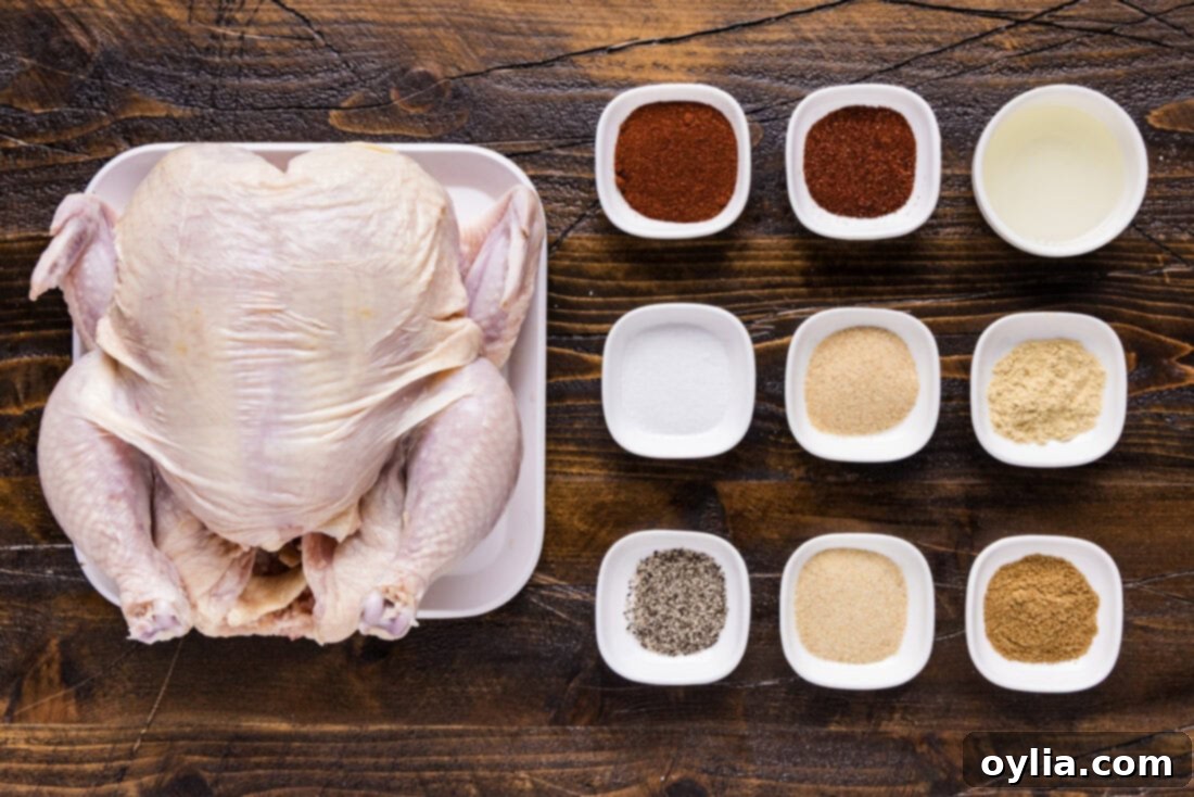 Ingredients for Smoked Chicken