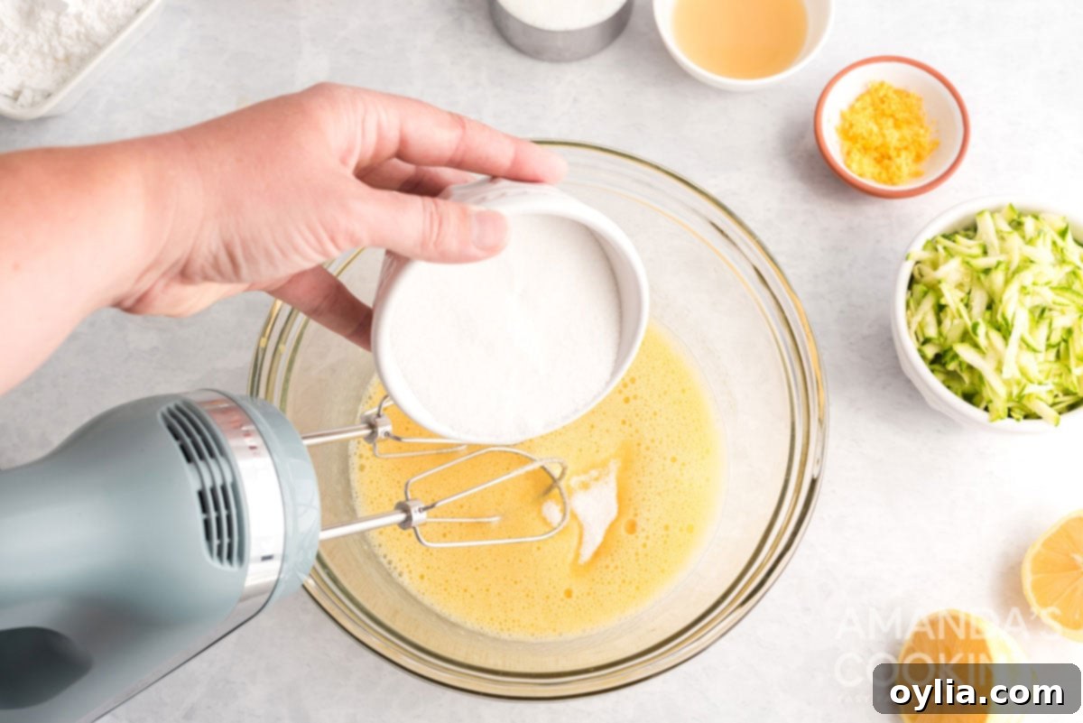 Buttermilk being poured into the wet ingredients mixture