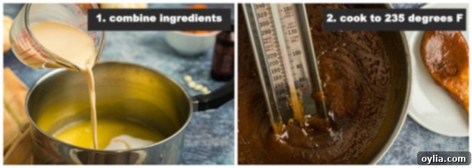 pouring ingredients in saucepan