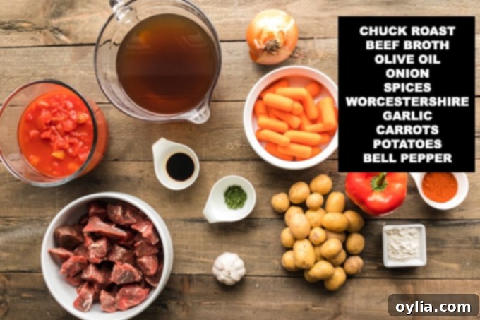 ingredients for goulash stew