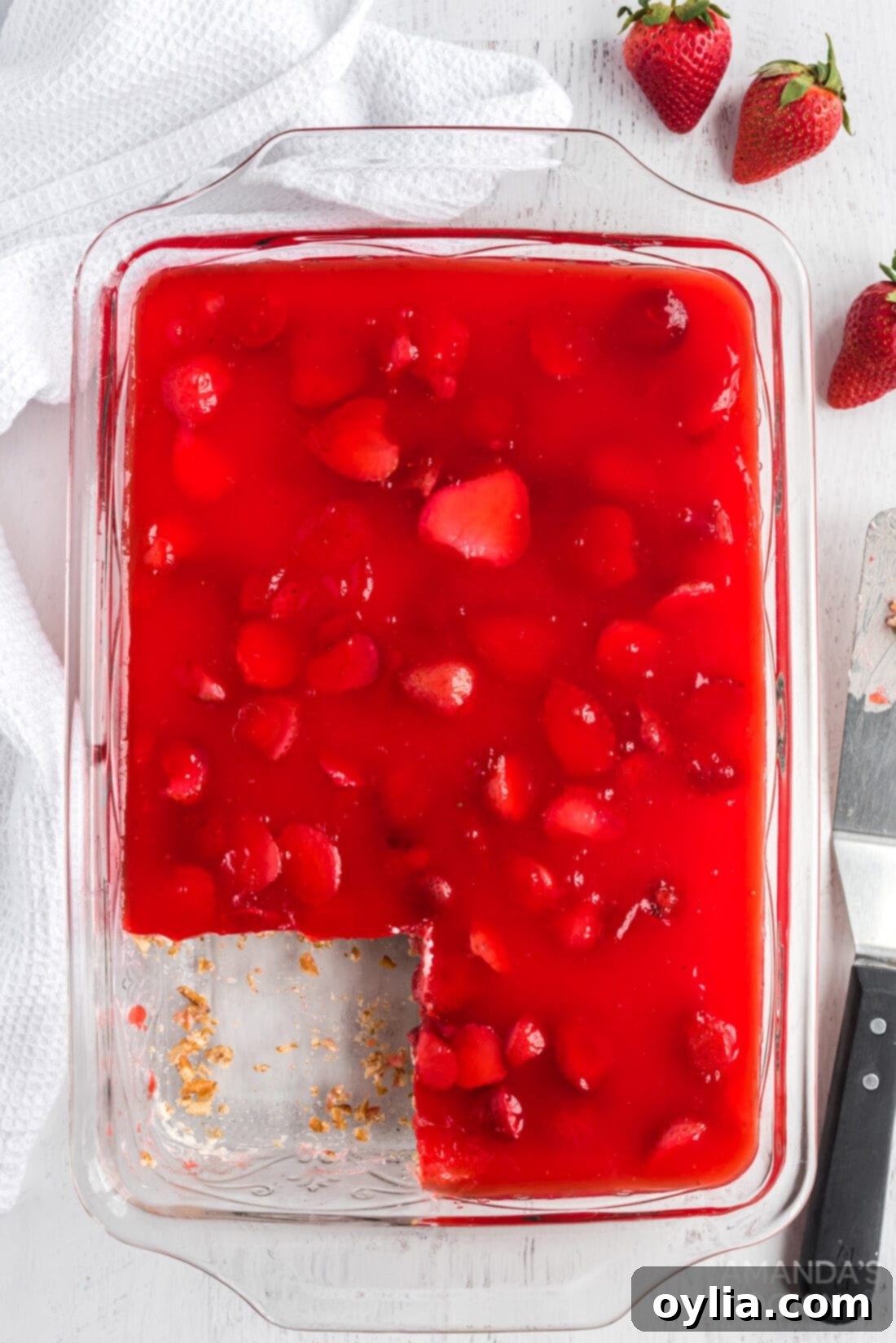 pan of Strawberry Pretzel Salad