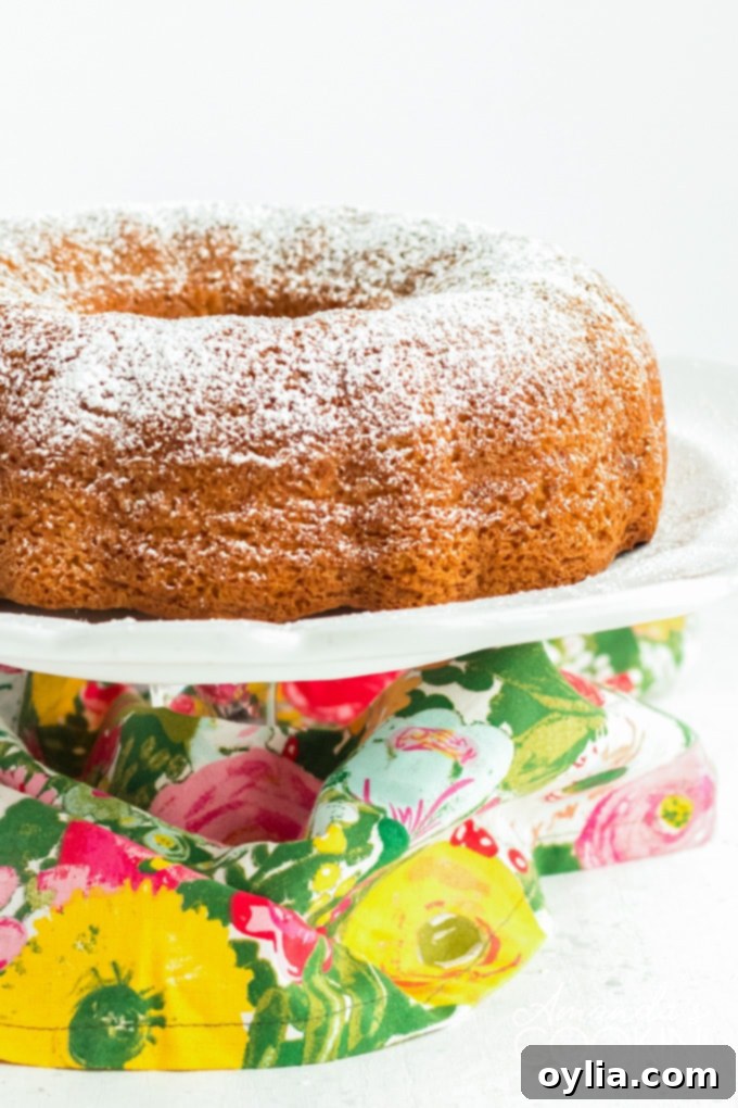 PISTACHIO BUNDT CAKE ON CAKE PLATE