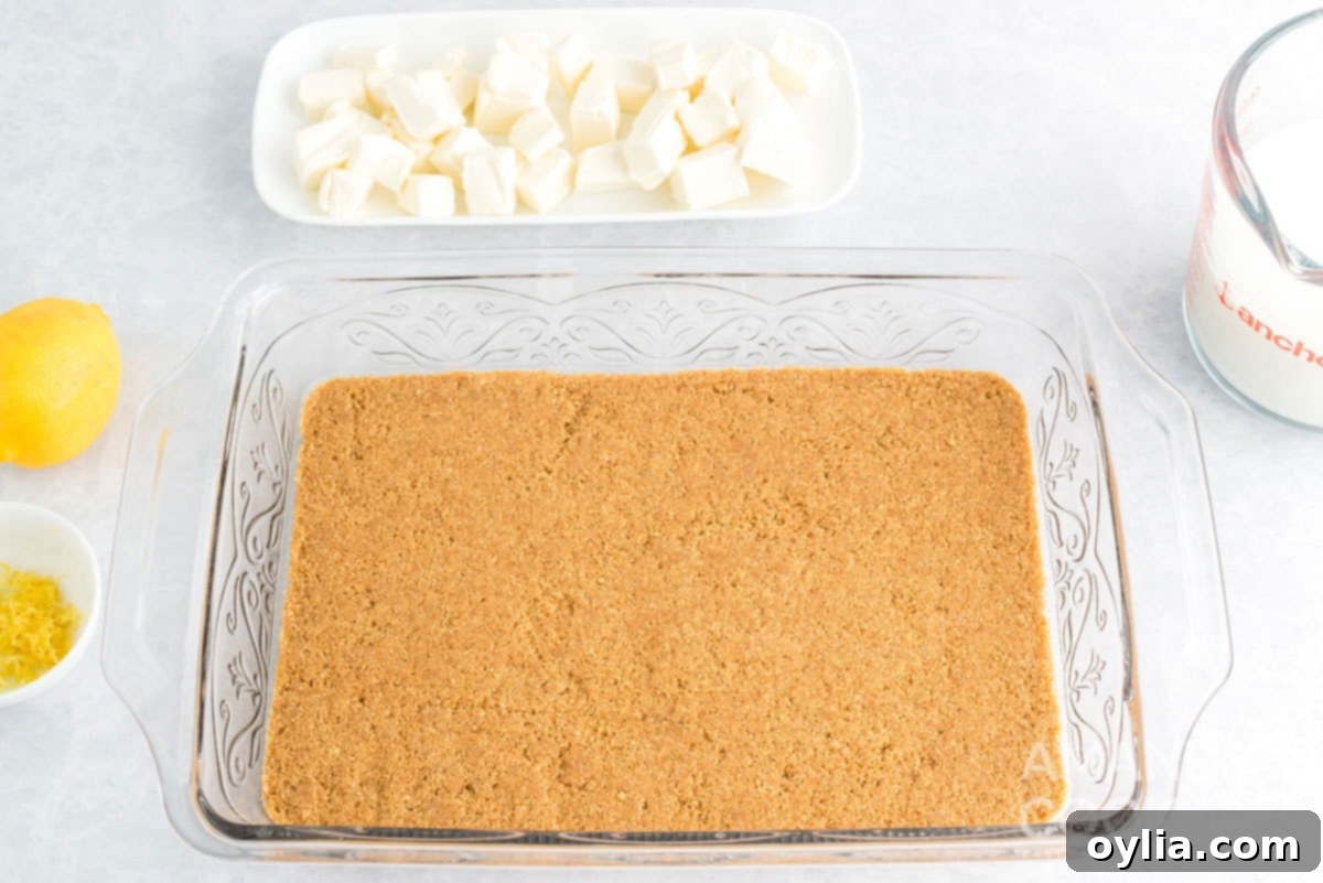 graham crust in pan