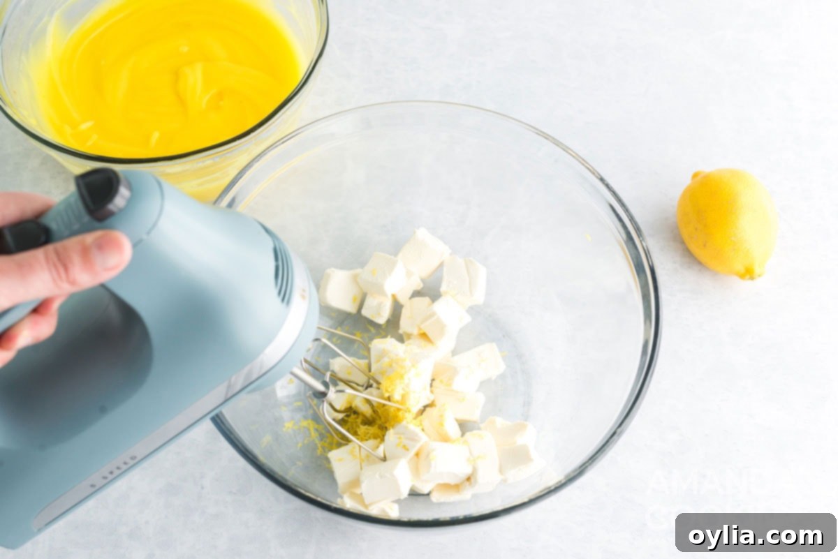 beating cream cheese