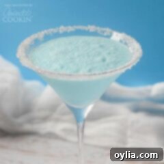 Arctic Chill Martini 5 A blended frostbite martini in a clear martini glass.