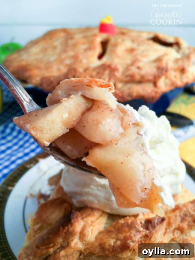 Ingredients for homemade apple pie laid out on a table, including apples, spices, and dough.