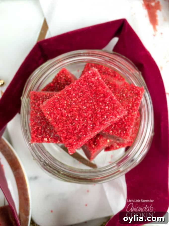 An overhead photo of red velvet fudge squares.