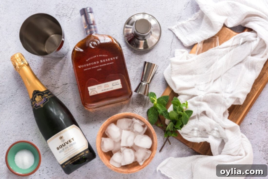 Ingredients for a Fizzy Julep