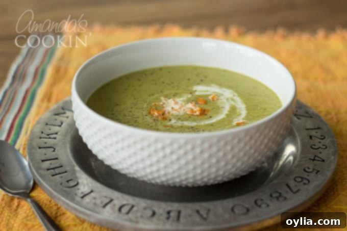 A visual guide on how to make cream of asparagus soup, showing different stages.