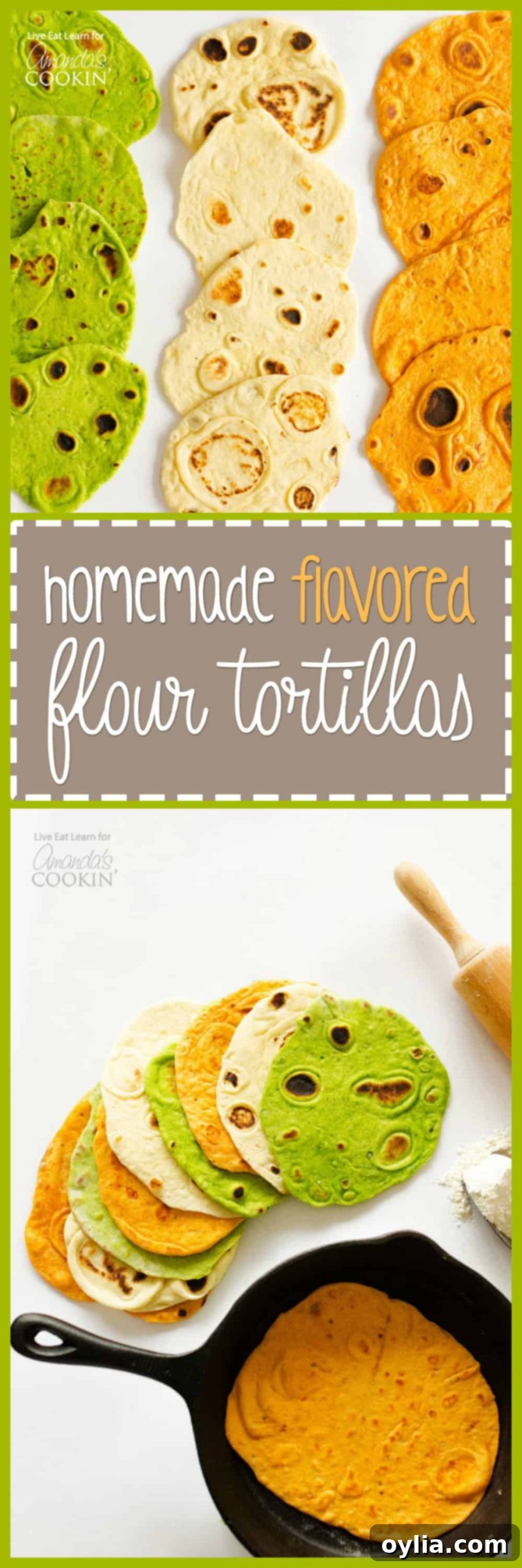 Homemade Flavored Flour Tortillas