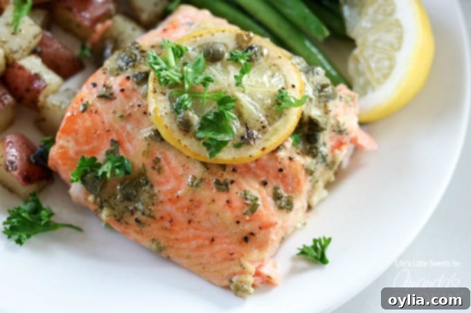 Dijon Lemon Caper Salmon recipe