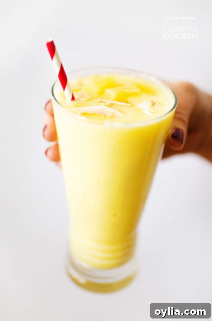 Pina Colada Smoothie Drink Recipe