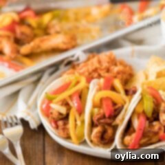 plate of chicken fajitas