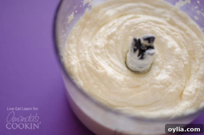 Ricotta whipped feta in food processor