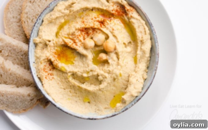 Step-by-step process of making baba ganoush hummus, showing roasted eggplant and blended dip