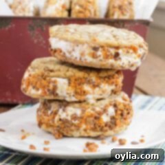 Recipe for Butterfinger Ice Cream Sandwiches
