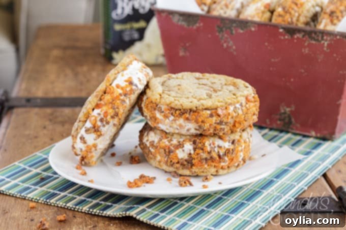 how to make ice cream sandwiches for Butterfinger lovers!