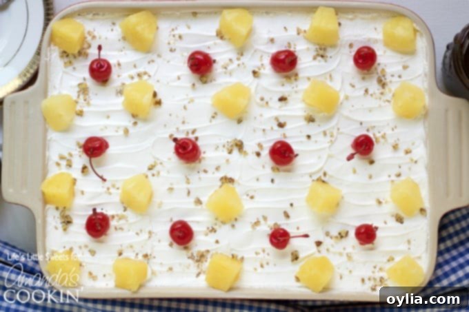 Banana Split Dessert Lush ready to serve