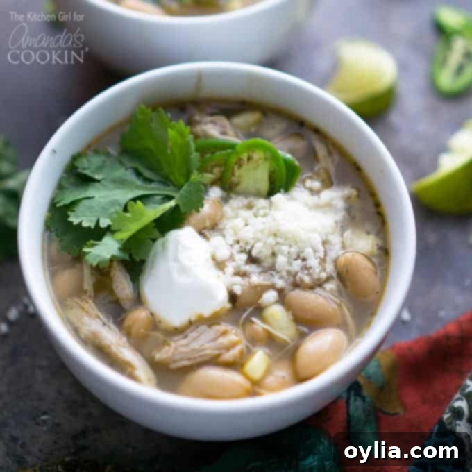 bowl of white chili
