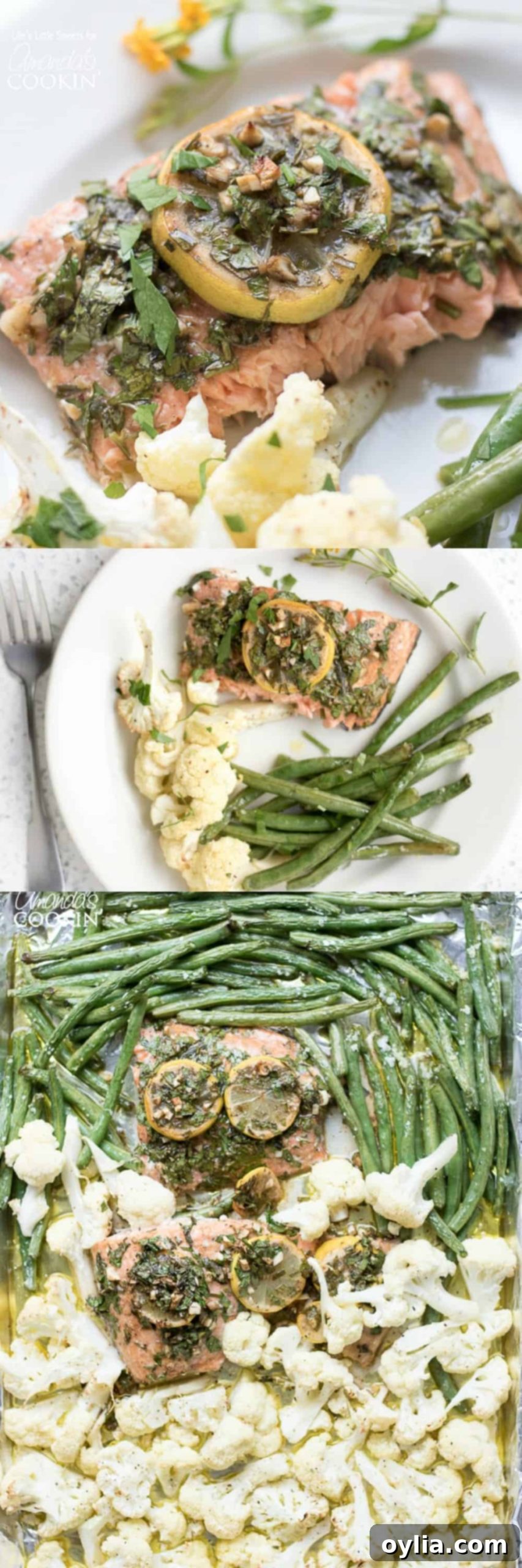 sheet pan salmon dinner with roasted vegetables, a perfect healthy meal