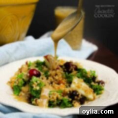 drizzling dressing on salad