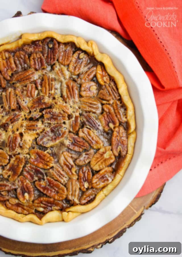 Delicious homemade pecan pie recipe for Thanksgiving