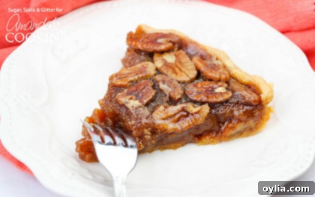 This pecan pie only takes about 15 minutes active time to prepare