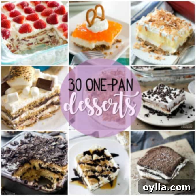collage of different desserts with text