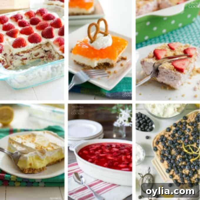collage of different desserts