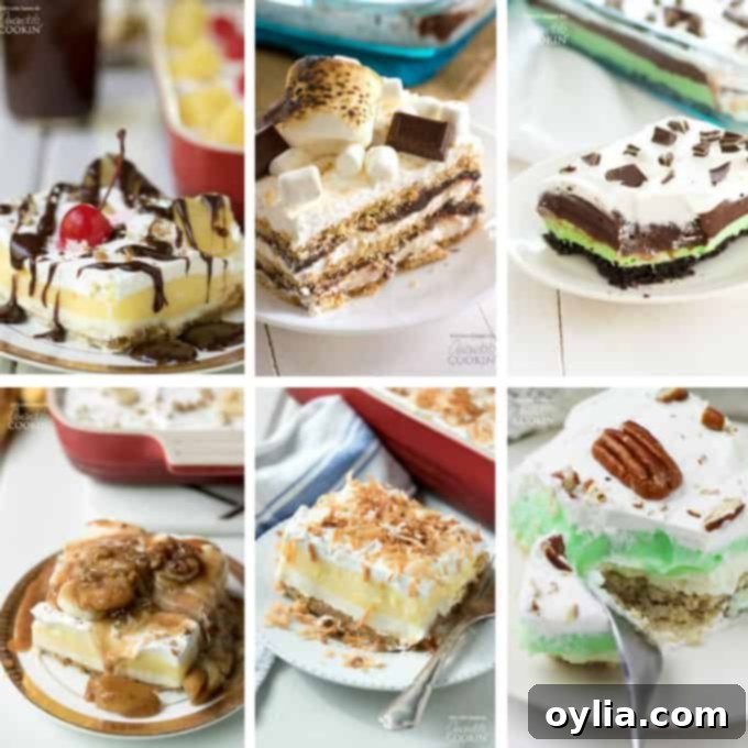 collage of different desserts
