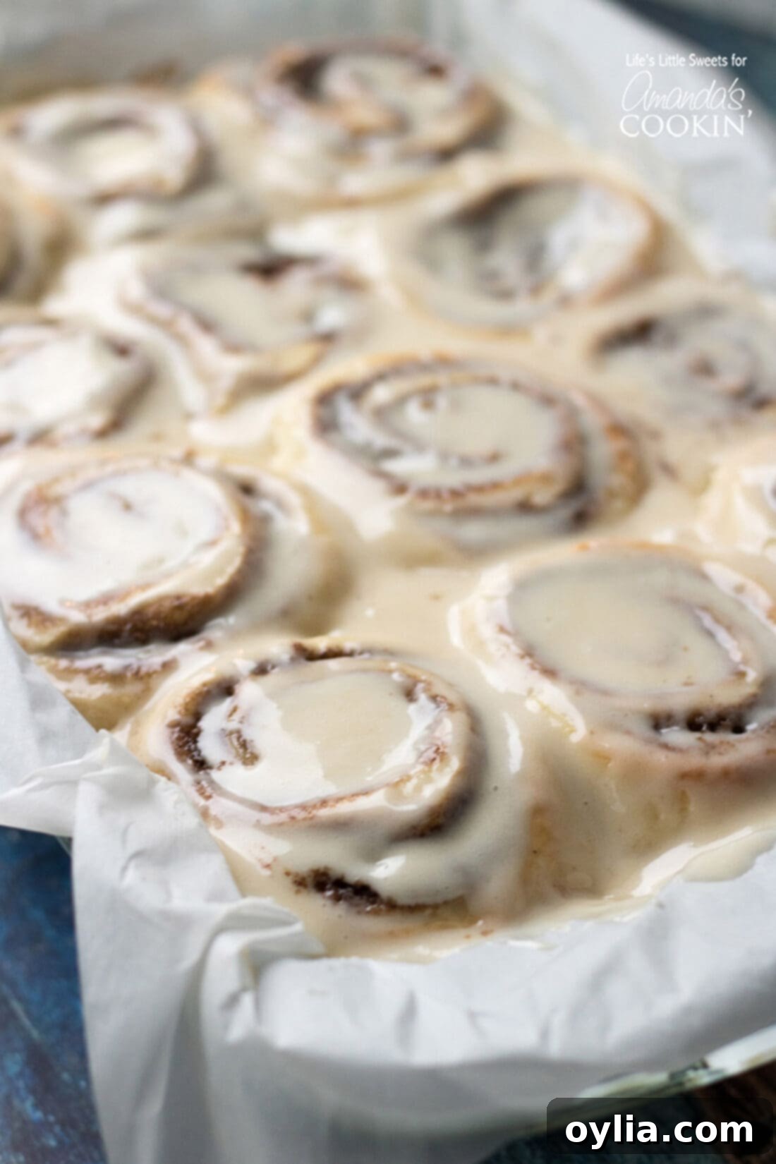 Homemade Cinnamon Rolls in a pan