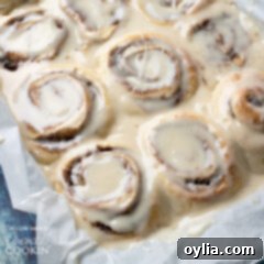 Homemade Cinnamon Rolls in a pan