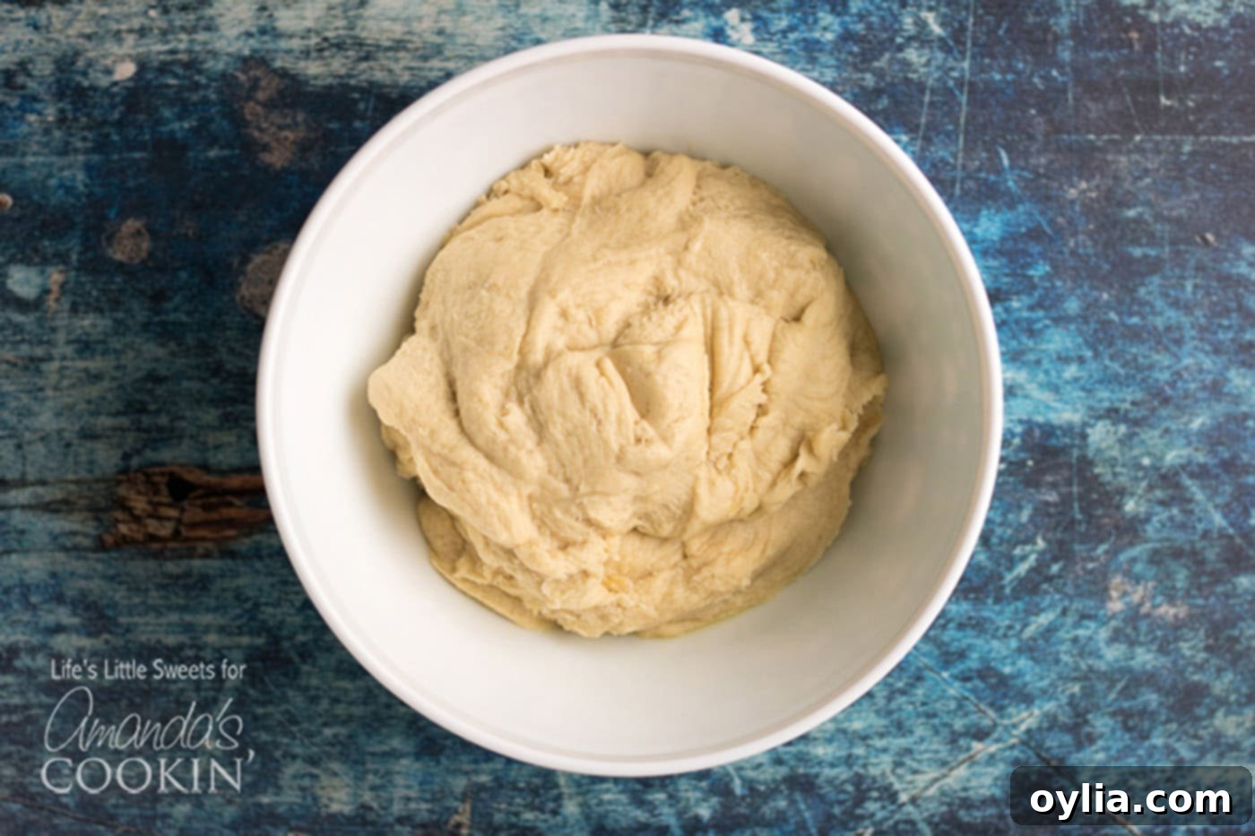 Homemade Cinnamon Roll dough in a bowl