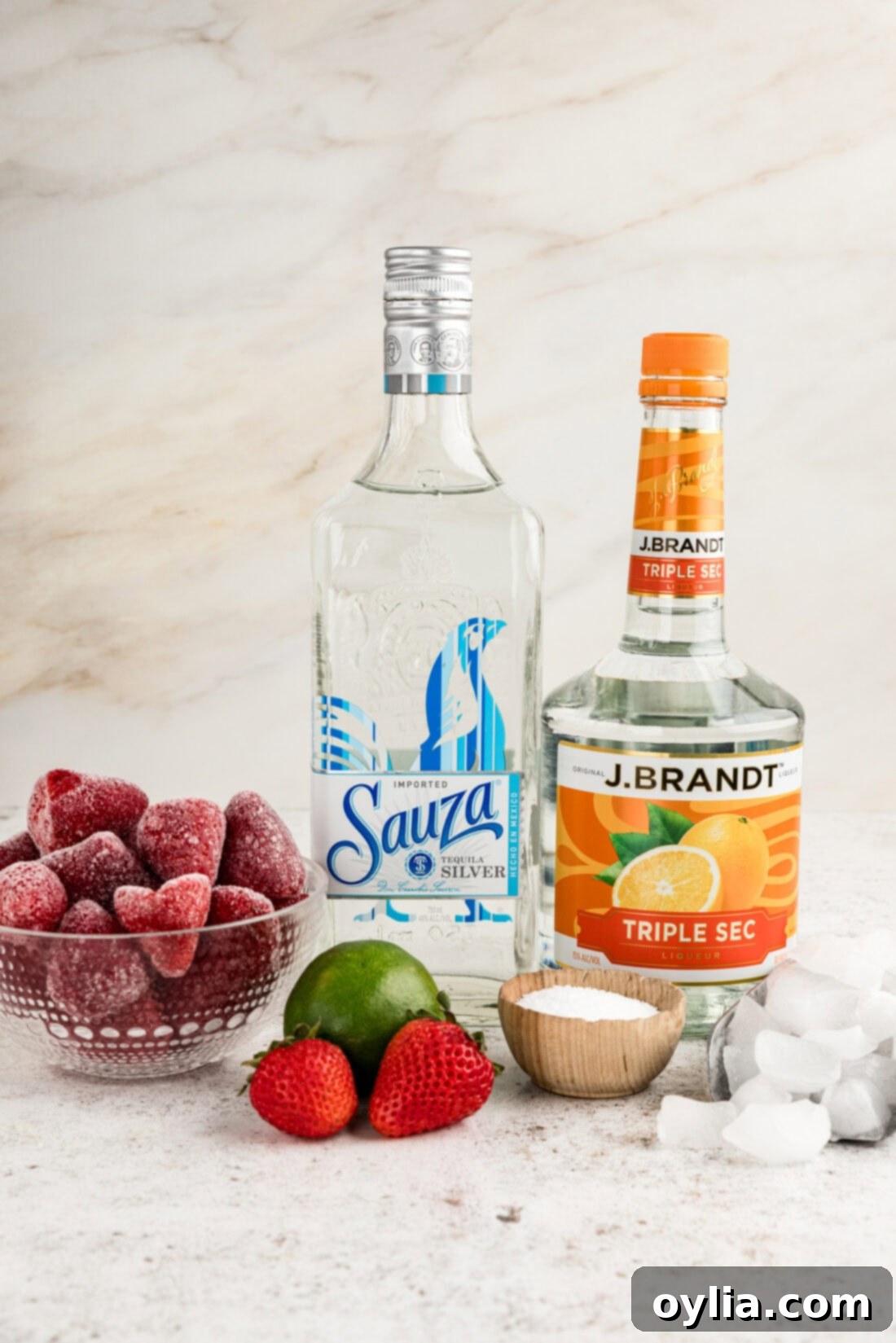 Ingredients for Strawberry Margarita