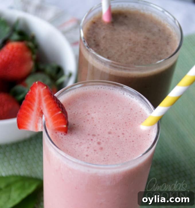 Close-up of refreshing dairy-free smoothies in glasses.