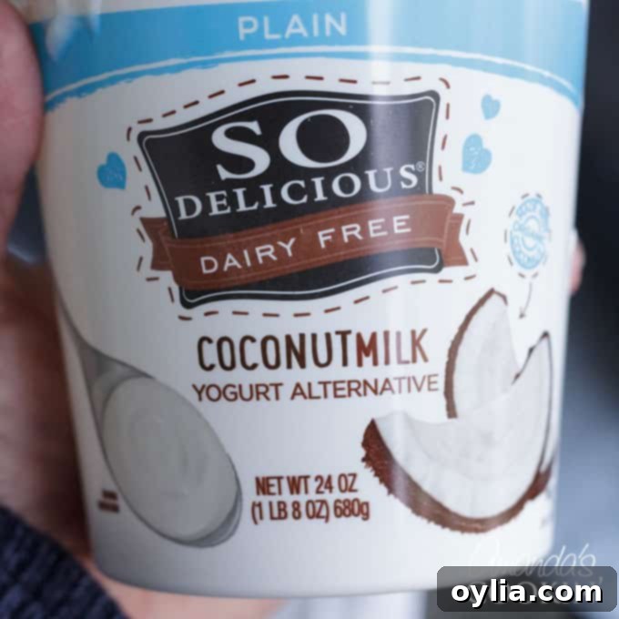 So Delicious Coconutmilk Yogurt, a naturally sweet and dairy-free option.