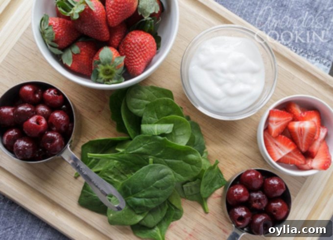 Essential ingredients for crafting healthy vegan smoothies.
