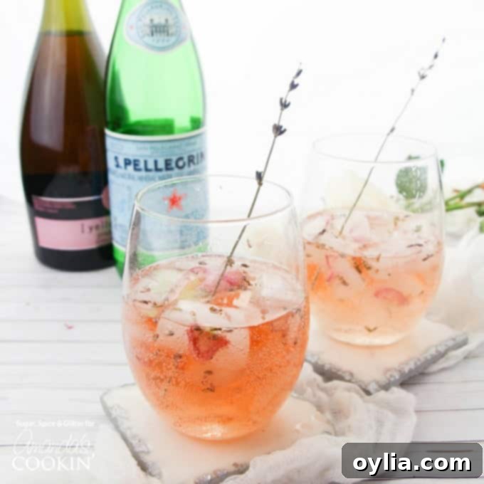 two glasses of rose spritzer