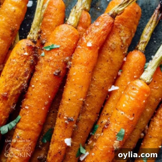 pile of cooked balsamic carrots