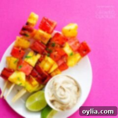 Watermelon and Pineapple skewers