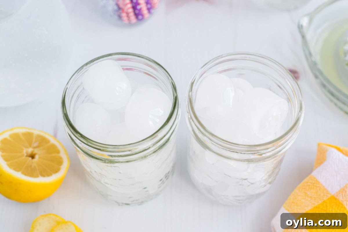 Tennessee Zest 7 mason jar glasses filled with ice