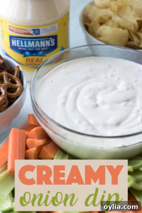 pinterest image with text of veggies and dip