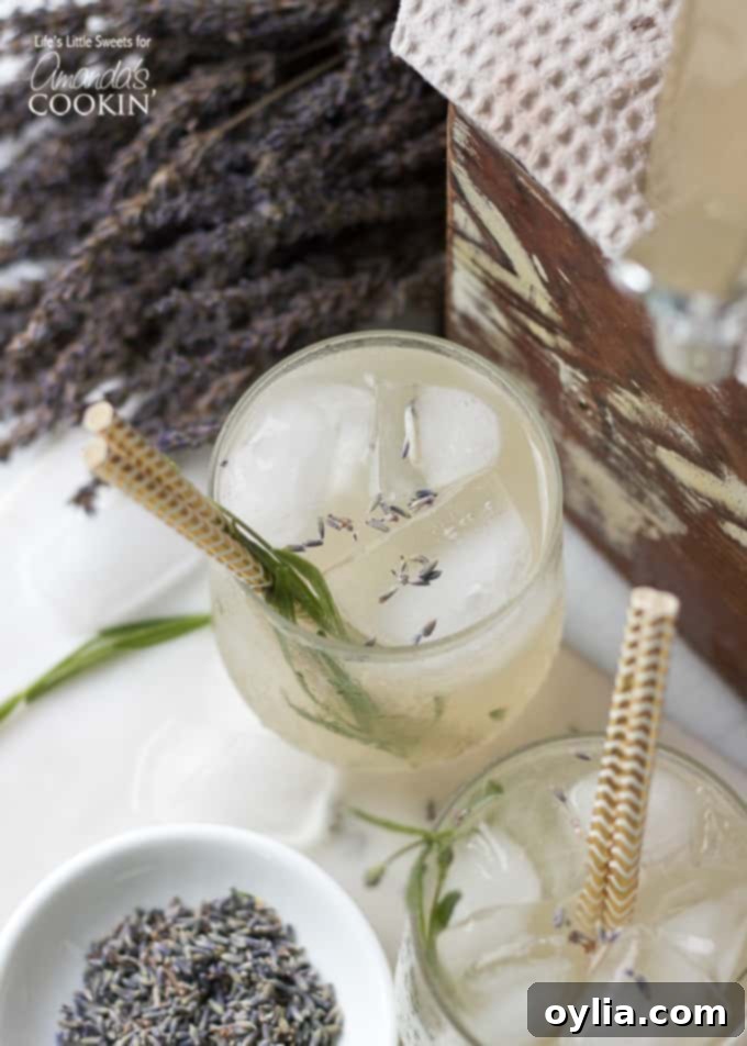 Lavender Lemonade with fresh food grade lavender