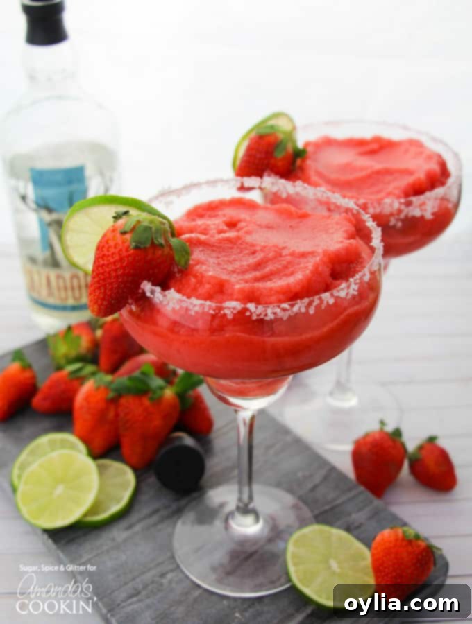 Refreshing Strawberry Margarita cocktail