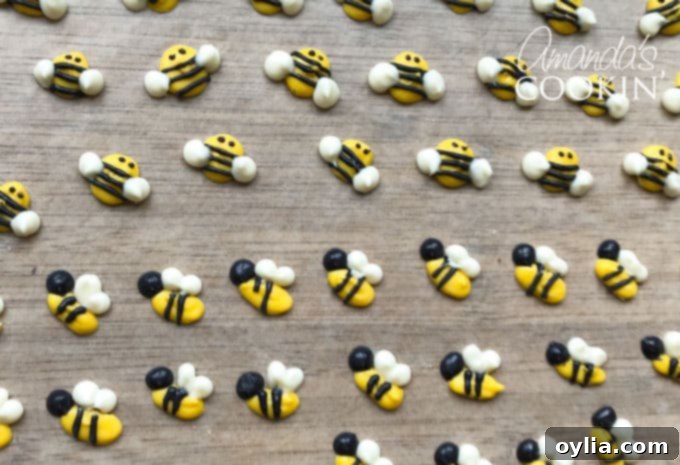 candy melt bee cupcake toppers
